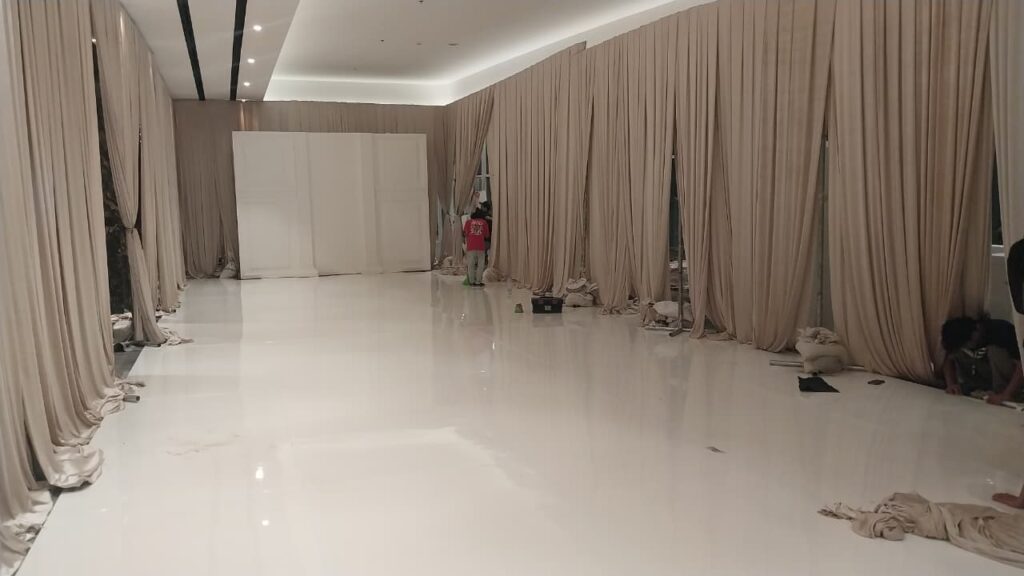 Sewa Flooring Finishing Melaminto PIK