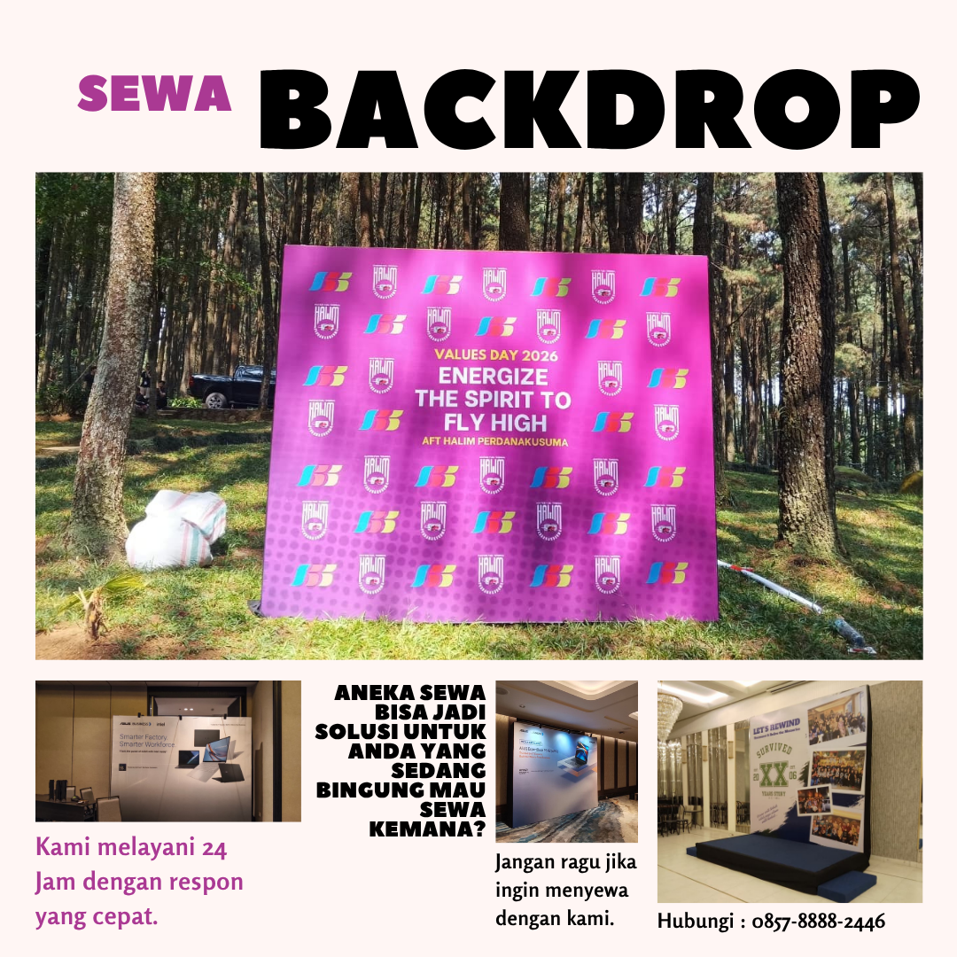 Jasa Sewa Backdrop Custom Simple Event Jakarta